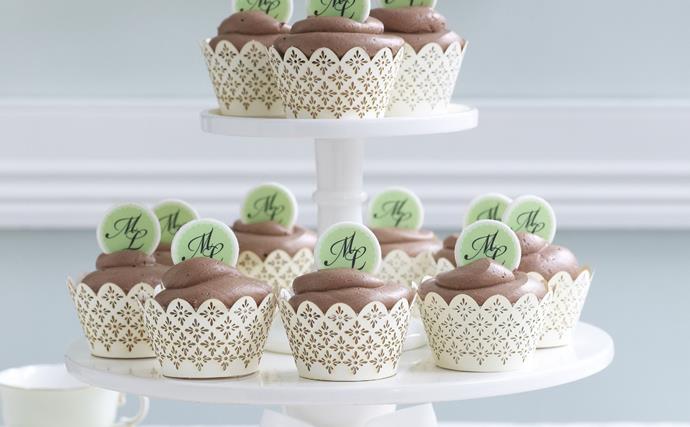 Monogrammed cupcakes