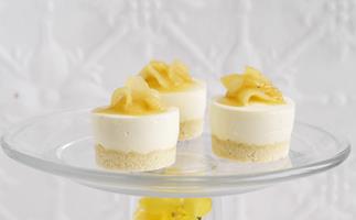 pineapple and coconut cheesecakes