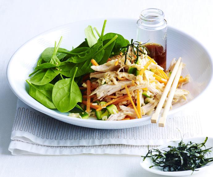 teriyaki chicken rice salad