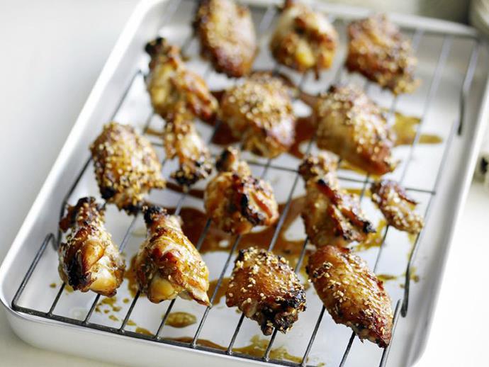**[Honey, soy and sesame chicken wings](https://www.womensweeklyfood.com.au/recipes/honey-soy-and-sesame-chicken-wings-10133|target="_blank")**

Delicious chicken wings in a sweet honey soy marinade; great for sharing with family and family.