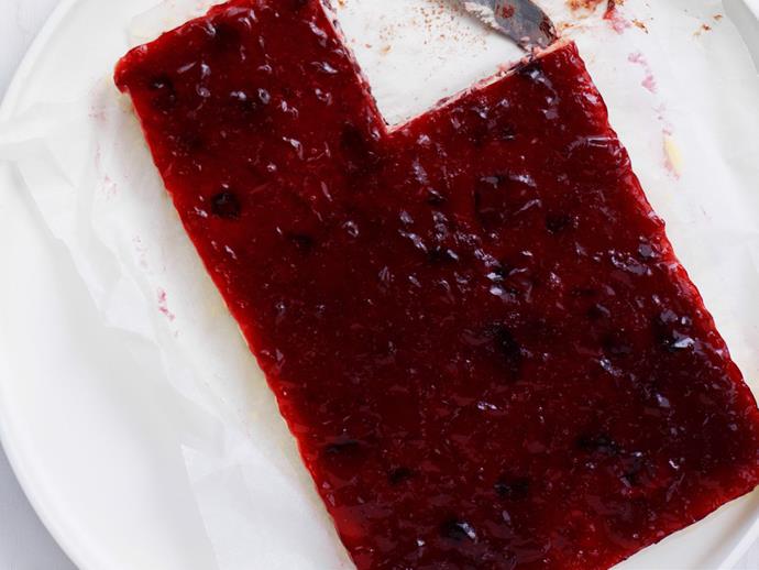 Black forest cheesecake slice

With a layer of dark chocolate, creamy cheesecake filling and sweet cherry jelly, this slice is a most decadent treat.