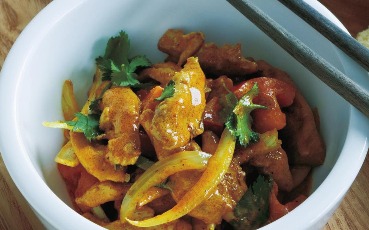 curried chicken and coconut stir-fry