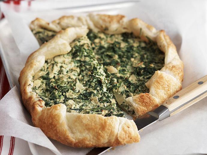 **[Spinach, herb & ricotta free-form pies](https://www.womensweeklyfood.com.au/recipes/spinach-herb-and-ricotta-free-form-pies-15149|target="_blank")**

Forget about perfect presentation with these tasty little spinach and ricotta free-form pies because rustic is the order of the day. Dispense with cutlery and enjoy them hot from the oven, or cold as part of your next picnic.