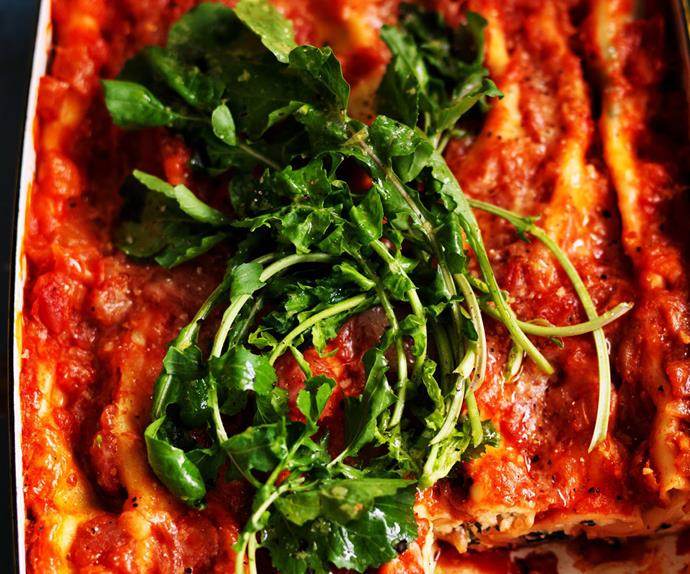 spinach, ricotta and pine nut cannelloni