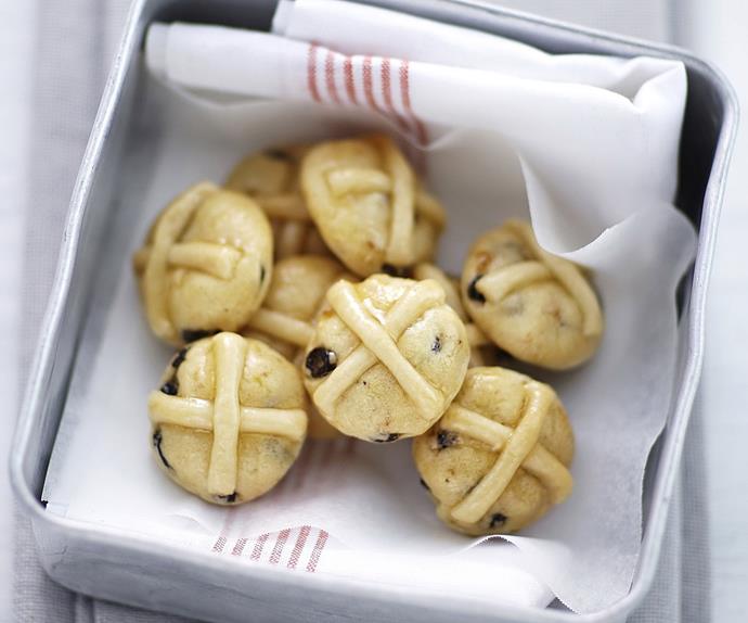 Hot cross bun cookies