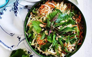 Crunchy asian rice salad