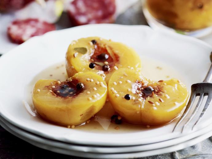 **[Pickled peaches](http://www.womensweeklyfood.com.au/recipes/pickled-peaches-3644|target="_blank")**