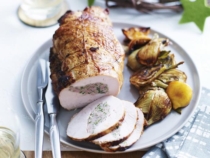 [Italian-style turkey roll with pork and fennel sausage stuffing](https://www.womensweeklyfood.com.au/recipes/italian-style-turkey-roll-with-pork-and-fennel-sausage-stuffing-9043|target="_blank")