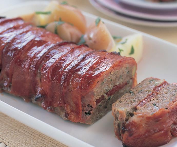 Barbecue-glazed meatloaf