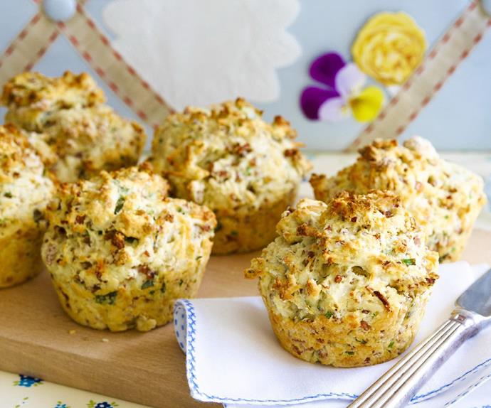 bacon and fresh herb muffins