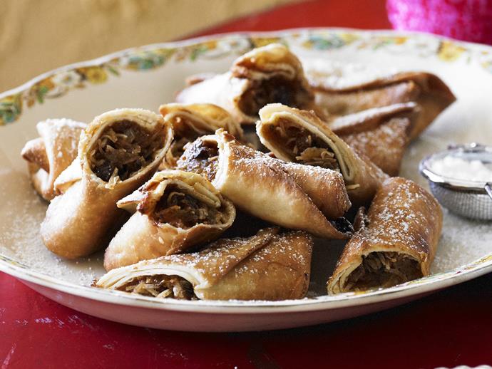 **[Coconut and pineapple chimichangas](https://www.womensweeklyfood.com.au/recipes/coconut-and-pineapple-chimichangas-3312|target="_blank")**