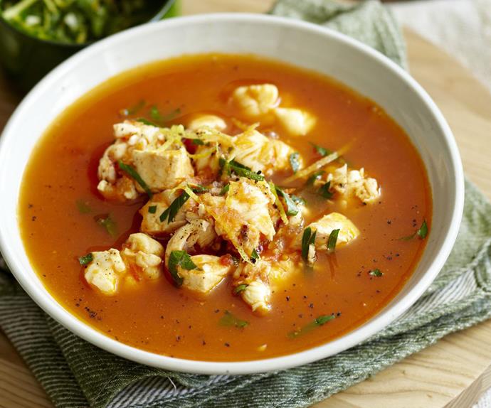SEAFOOD SOUP WITH GREMOLATA
