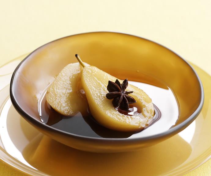 tea-spiced pears