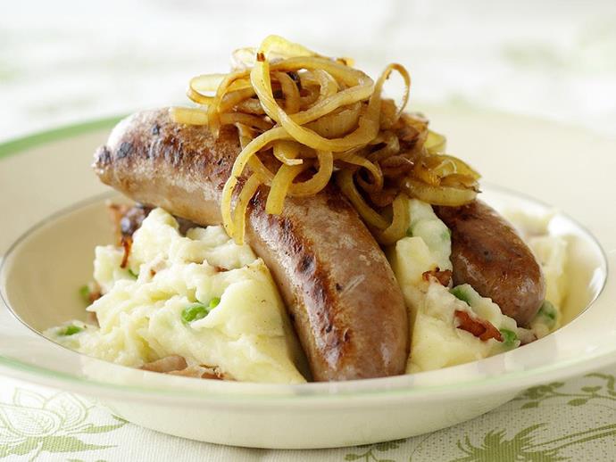 Nothing beats good old [bangers and mash](https://www.womensweeklyfood.com.au/recipes/sausages-with-mash-and-onions-14681|target="_blank") for a dinner blast from the past! Usually followed by days and days of cold sausages to get through. Hey... maybe it's time for [curried sausages](https://www.womensweeklyfood.com.au/recipes/old-fashioned-curried-sausages-24999|target="_blank") again?