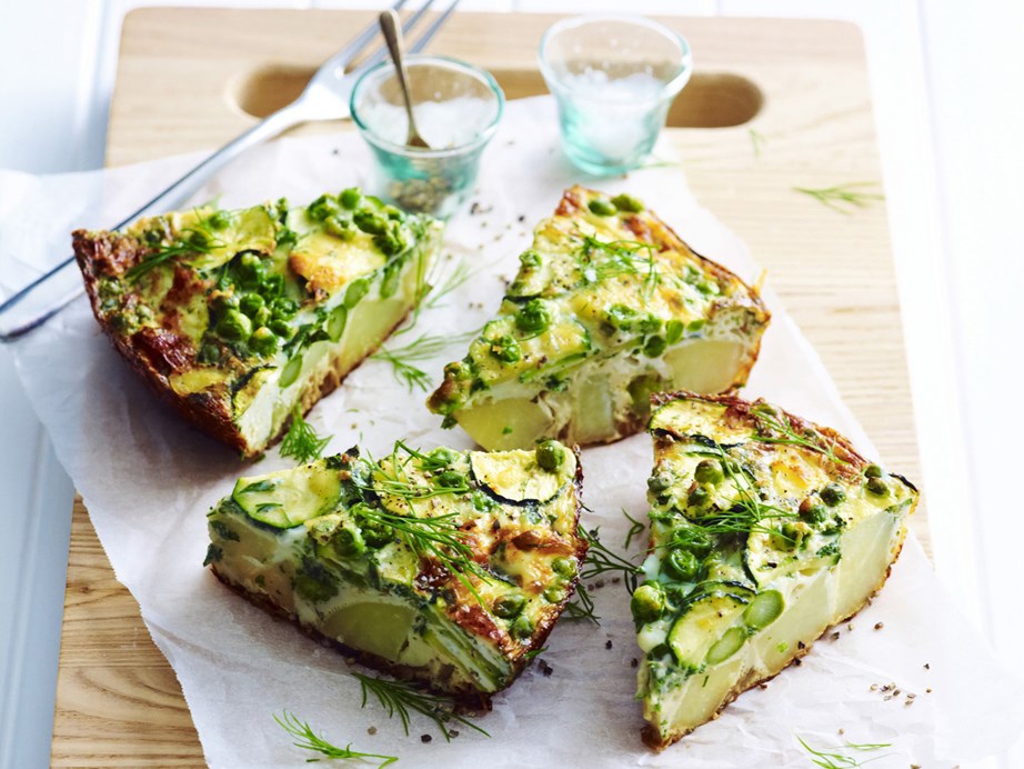 This chunky [primavera frittata](https://www.womensweeklyfood.com.au/recipes/primavera-frittata-3226|target="_blank") is loaded with vegetables for a healhy lunch or dinner.