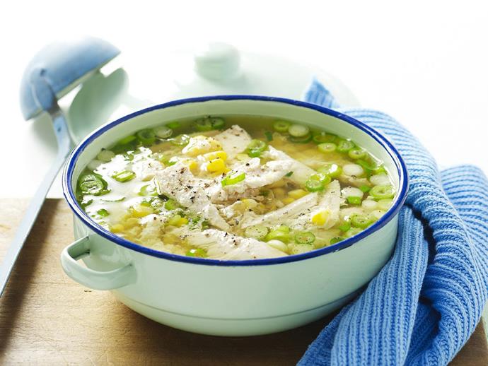 **[Chicken and corn soup](https://www.womensweeklyfood.com.au/recipes/chicken-and-corn-soup-15324|target="_blank")**

Tasty, fresh and incredibly healthy, this is the kind of chicken and corn soup that leaves you feeling energised, refreshed and ready for anything.