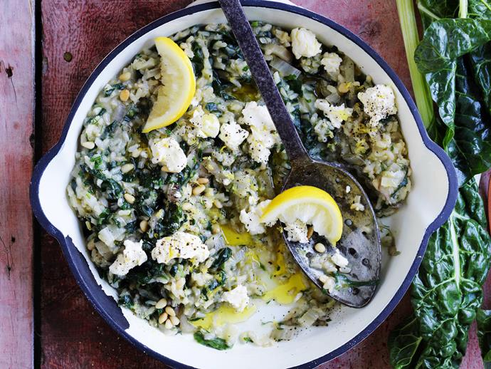 **[Silverbeet 'risotto'](https://www.womensweeklyfood.com.au/recipes/silver-beet-risotto-6160|target="_blank")**