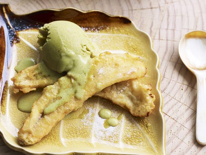 **[Banana tempura](https://www.womensweeklyfood.com.au/recipes/banana-tempura-14104|target="_blank")**

These crispy Japanese-inspired bananas are delicious served piping hot with cold green tea ice-cream.