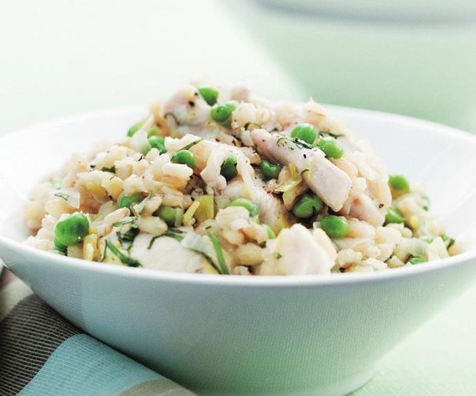 BARLEY RISOTTO WITH CHICKEN AND TARRAGON