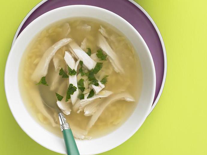 **[Chicken and risoni soup](https://www.womensweeklyfood.com.au/recipes/chicken-and-risoni-soup-14240|target="_blank")**