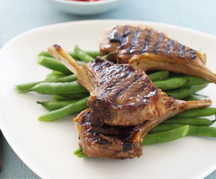 lamb cutlets with plum marinade