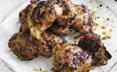 Chermoulla barbecued chicken thighs