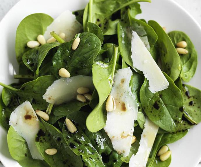 baby spinach and parmesan salad