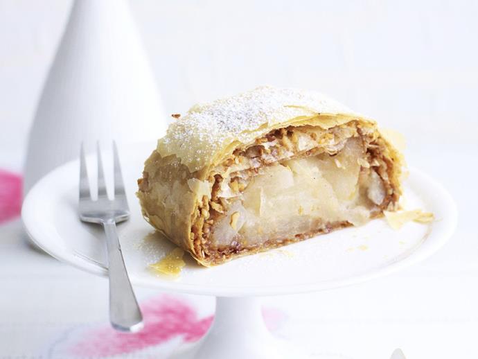 **[Nashi, walnut and ginger strudel](https://www.womensweeklyfood.com.au/recipes/nashi-walnut-and-ginger-strudel-13857|target="_blank")**

With the added texture of walnuts and sesame seeds, this delectable pear and ginger strudel makes a most satisfying dessert.