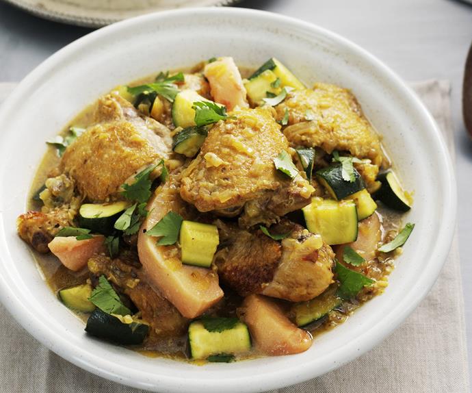 Quince and chicken tagine