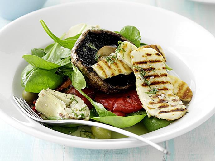 **[Barbecued vegetables and haloumi with lemon basil dressing](https://www.womensweeklyfood.com.au/recipes/barbecued-vegetables-and-haloumi-with-lemon-basil-dressing-13506|target="_blank")**

Enjoy barbecued vegetables and salty slices of haloumi combined with a fresh and zesty dressing in this easy vegetarian dish.