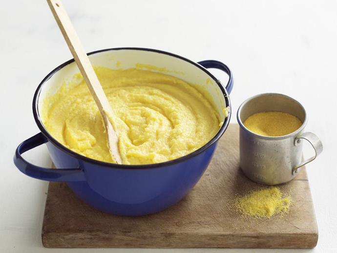 **[Soft polenta](https://www.womensweeklyfood.com.au/recipes/soft-polenta-1-5639|target="_blank")**

Creamy, cheesy polenta is a side dish that goes great with all kinds of meats and sauces.