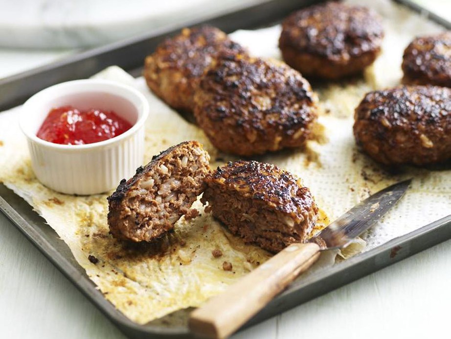 **[Beef and rice rissoles](https://www.womensweeklyfood.com.au/recipes/beef-and-rice-rissoles-13574|target="_blank")**