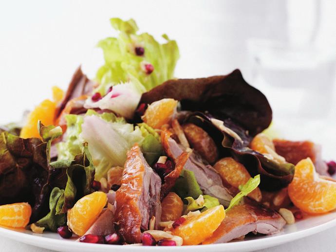 **[Duck salad with mandarin and pomegranate](https://www.womensweeklyfood.com.au/recipes/duck-salad-with-mandarin-and-pomegranate-13182|target="_blank")**

Sweet Asian-style duck salad with mandarin and pomegranate.