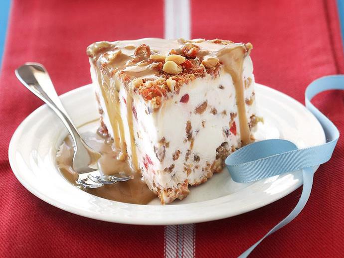 **[Festive ice-cream cake with caramel sauce](https://www.womensweeklyfood.com.au/recipes/festive-ice-cream-cake-with-caramel-sauce-13219|target="_blank")**

'Tis the night before Christmas and all through the house, not a creature is stirring ... because you haven't made the pudding yet! Don't despair, help is at hand with this delicious dessert.