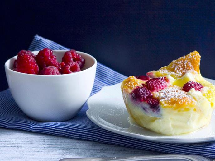 Years ago, when the cupboard was almost bare and sweet dishes were simple, your nana made pudding from stale bread and a few cupboard staples. These [white chocolate and raspberry bread puddings](https://www.womensweeklyfood.com.au/recipes/white-chocolate-and-raspberry-bread-puddings-15494|target="_blank") show just how far we've come since those days.