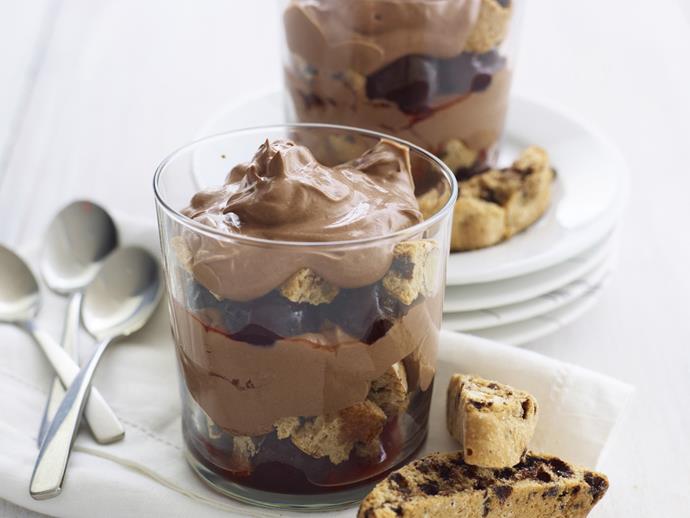 **[Choc-cherry and hazelnut biscotti trifle](https://www.womensweeklyfood.com.au/recipes/choc-cherry-and-hazelnut-biscotti-trifle-5324|target="_blank")**