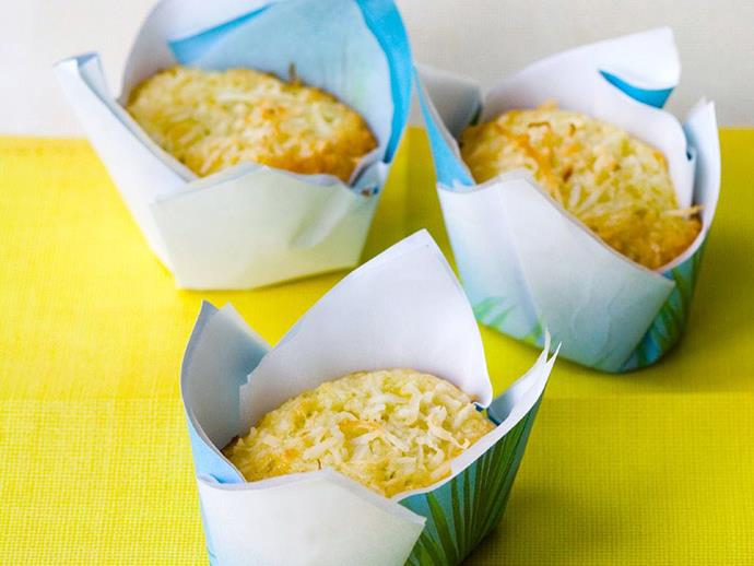 **[Coconut and pineapple friands](https://www.womensweeklyfood.com.au/recipes/coconut-and-pineapple-friands-12479|target="_blank")**