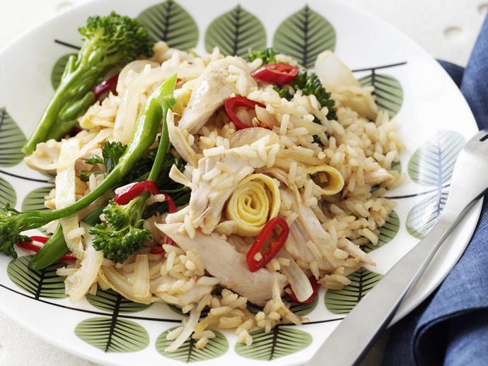 **[Chilli fried rice with chicken and broccolini](https://www.womensweeklyfood.com.au/recipes/chilli-fried-rice-with-chicken-and-broccolini-12048|target="_blank")**