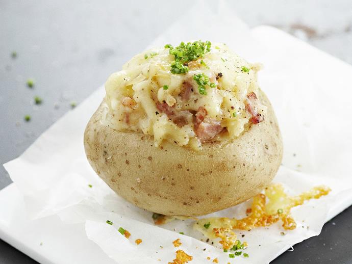 **[Bacon and cheese potatoes](https://womensweeklyfood.com.au/recipes/bacon-and-cheese-potatoes-12149|target="_blank")**

The whole family will love these cheesy stuffed potatoes. Delicious hot or cold.