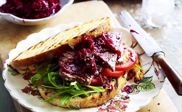 Caramelised onion and beetroot relish