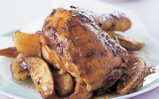 Slow-roasted portuguese chicken