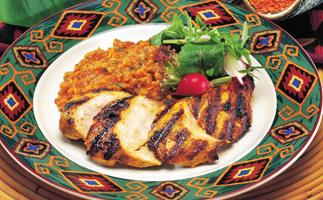 chicken with spicy lentils