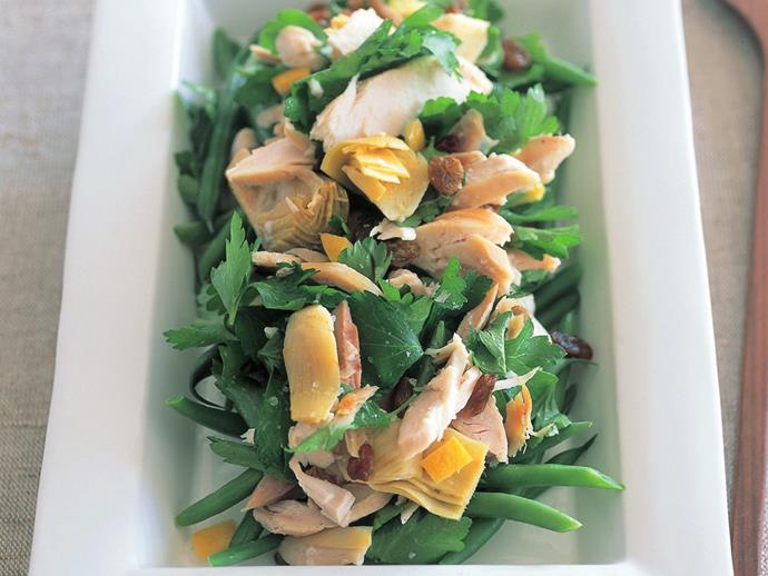 **[Chicken, preserved lemon and green bean salad](https://www.womensweeklyfood.com.au/recipes/chicken-preserved-lemon-and-green-bean-salad-10953|target="_blank")**