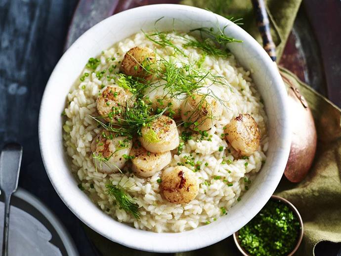 [Fennel, lemon and scallop risotto](https://www.womensweeklyfood.com.au/recipes/fennel-lemon-and-scallop-risotto-10967|target="_blank")
