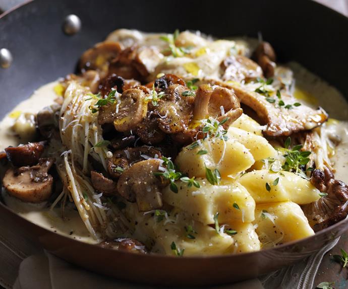potato gnocchi with mushrooms & THYME