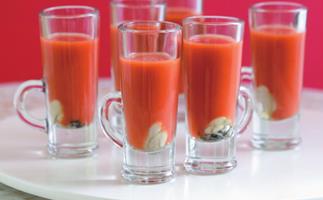 gazpacho with oysters