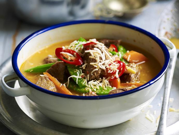 This sweet and fragrant [Thai beef and coconut curry](https://www.womensweeklyfood.com.au/recipes/thai-beef-and-coconut-curry-15042|target="_blank") is spicy without being too hot, with tender morsels of beef and vegetables in a rich, creamy curry sauce.