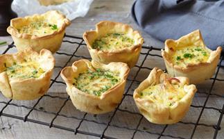 gluten-free egg, bacon and parmesan pies