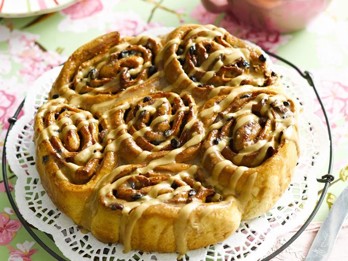 **[Chelsea buns](https://www.womensweeklyfood.com.au/recipes/chelsea-buns-4263|target="_blank")**

Warming buns packed fulls of currants, pecans and spices and topped with gooey honey and coffee icing.