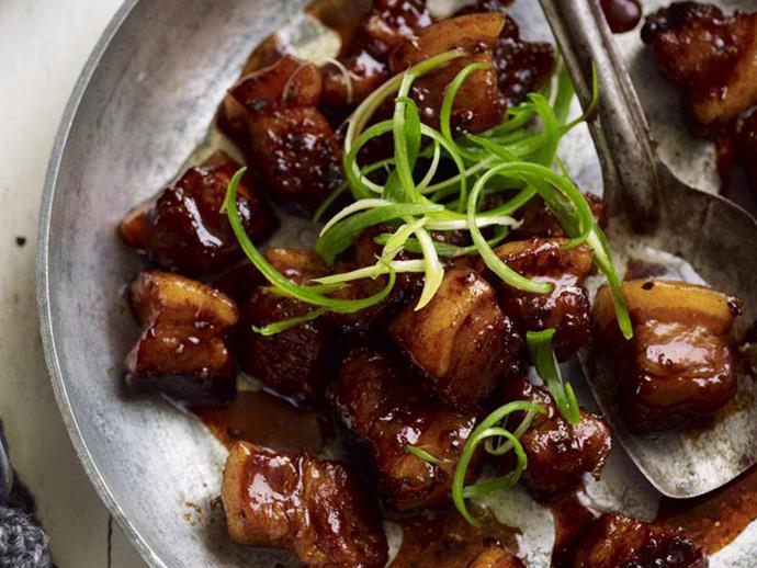 These rich, succulent bites of [caramelised pepper pork](https://www.womensweeklyfood.com.au/recipes/caramelised-pepper-pork-10555|target="_blank") taste like they've been slow-cooked for hours, but this dish takes only 20 minutes in a pressure cooker.